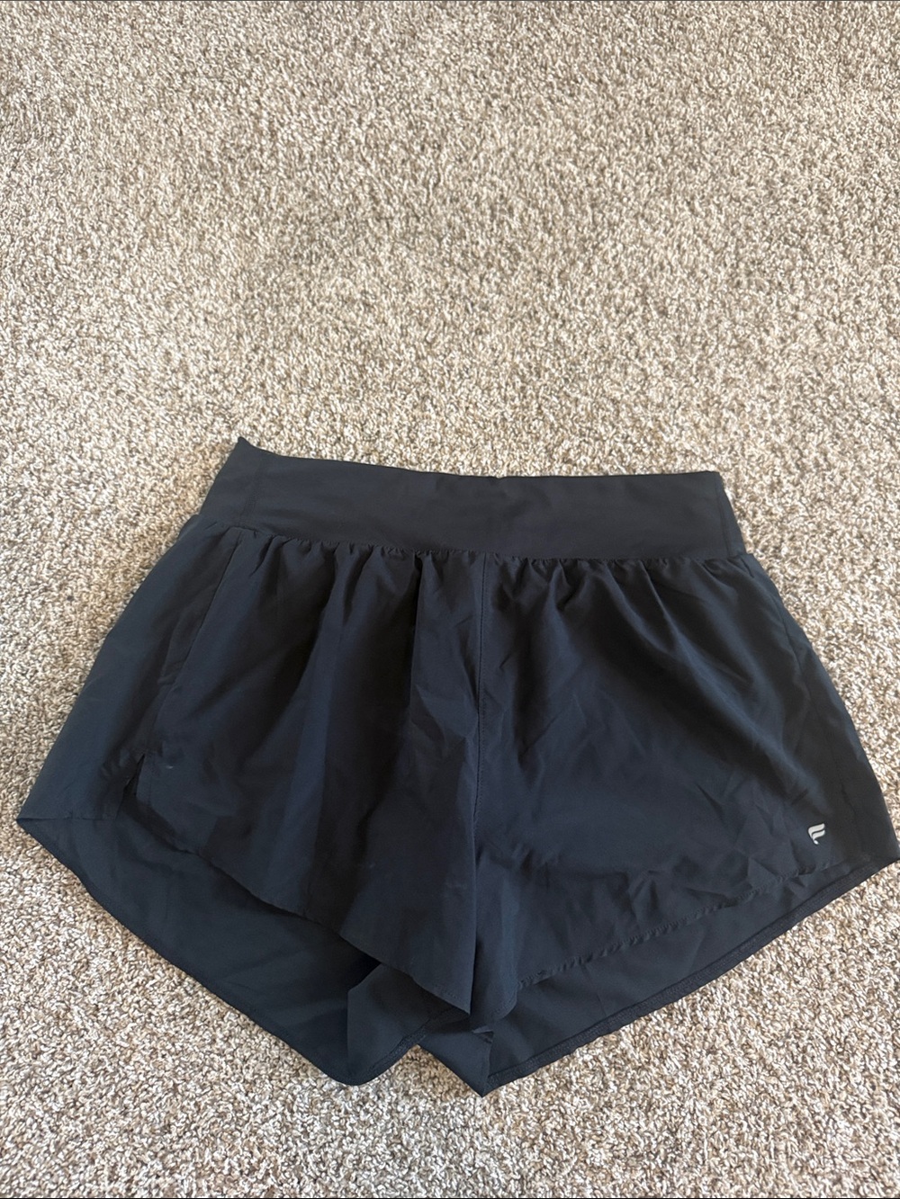 Black Women's Layered Athletic Shorts